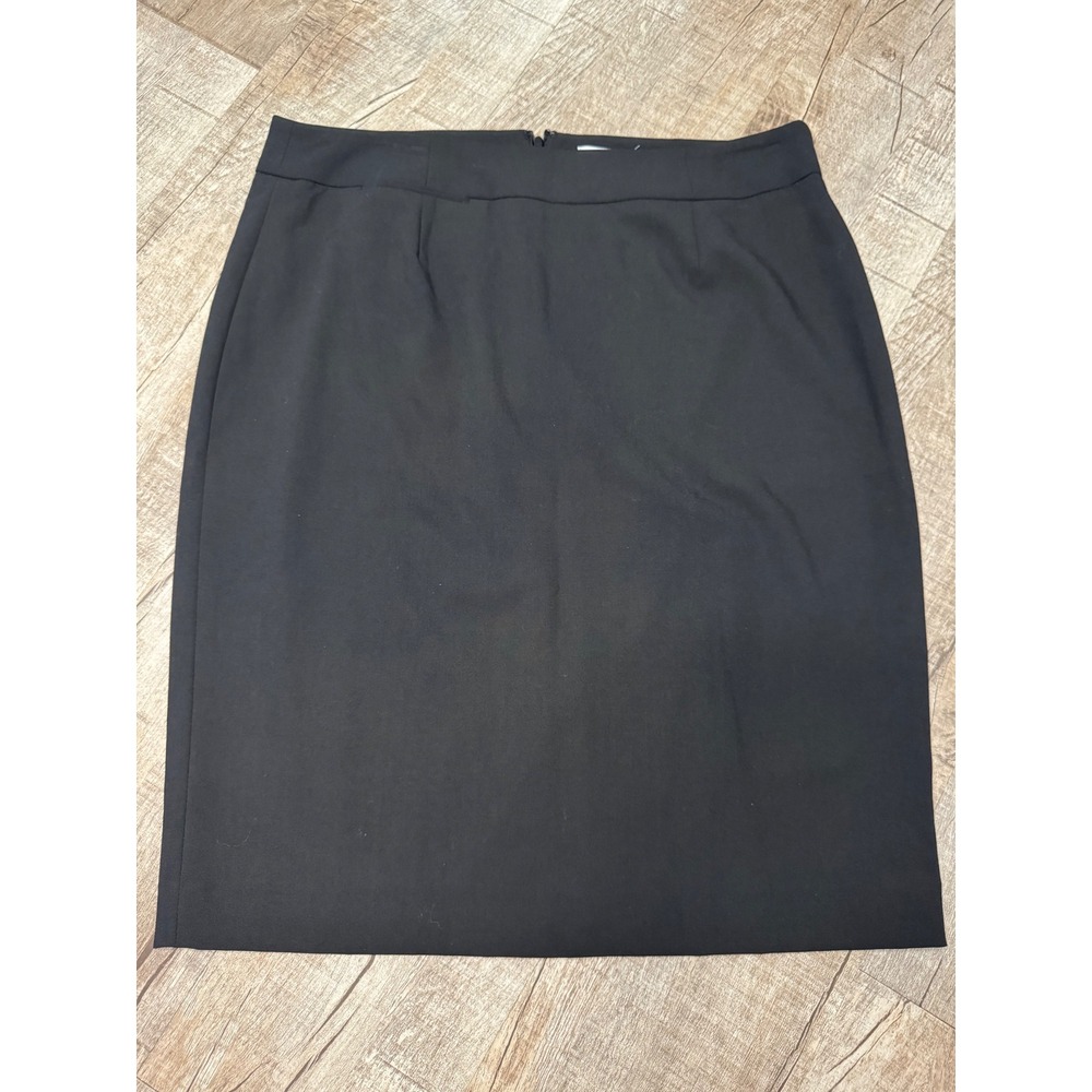 Calvin Klein Womens Black Pencil Skirt Size 12 Career Professional Knee Length